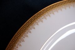 BAWO & DOTTER (ELITE WORKS) GREEK KEY-  LUNCH  PLATE  ..... http://jaapiesfinechinastore.com