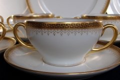 BAWO & DOTTER (ELITE WORKS) GREEK KEY- SOUP CUPS & SAUCERS  ..... http://jaapiesfinechinastore.com