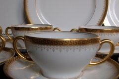 BAWO & DOTTER (ELITE WORKS) GREEK KEY- SOUP CUPS & SAUCERS  ..... http://jaapiesfinechinastore.com