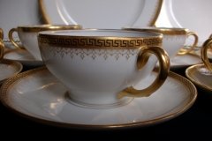 BAWO & DOTTER (ELITE WORKS) GREEK KEY- SOUP CUPS & SAUCERS  ..... http://jaapiesfinechinastore.com