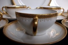 BAWO & DOTTER (ELITE WORKS) GREEK KEY- SOUP CUPS & SAUCERS  ..... http://jaapiesfinechinastore.com