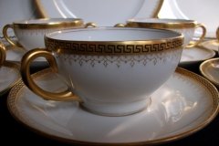 BAWO & DOTTER (ELITE WORKS) GREEK KEY- SOUP CUPS & SAUCERS  ..... http://jaapiesfinechinastore.com
