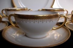BAWO & DOTTER (ELITE WORKS) GREEK KEY- SOUP CUPS & SAUCERS  ..... http://jaapiesfinechinastore.com