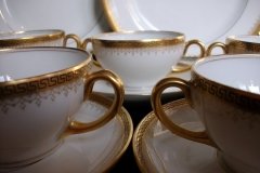 BAWO & DOTTER (ELITE WORKS) GREEK KEY- SOUP CUPS & SAUCERS  ..... http://jaapiesfinechinastore.com