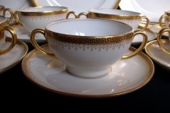 BAWO & DOTTER (ELITE WORKS) GREEK KEY- SOUP CUPS & SAUCERS  ..... http://jaapiesfinechinastore.com