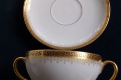 BAWO & DOTTER (ELITE WORKS) GREEK KEY- SOUP CUPS & SAUCERS  ..... http://jaapiesfinechinastore.com