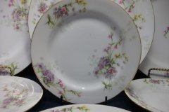 BAWO & DOTTER  PURPLE ASTER & YELLOW/ PINK FLOWERS-  BREAD & BUTTER PLATE  6 1/4"   ..... http://jaapiesfinechinastore.com