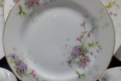BAWO & DOTTER  PURPLE ASTER & YELLOW/ PINK FLOWERS-  BREAD & BUTTER PLATE  6 1/4"   ..... http://jaapiesfinechinastore.com