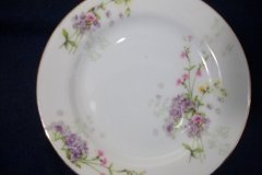 BAWO & DOTTER  PURPLE ASTER & YELLOW/ PINK FLOWERS-  BREAD & BUTTER PLATE  6 1/4"   ..... http://jaapiesfinechinastore.com