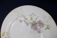 BAWO & DOTTER  PURPLE ASTER & YELLOW/ PINK FLOWERS-  BREAD & BUTTER PLATE  6 1/4"   ..... http://jaapiesfinechinastore.com