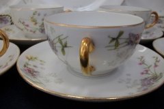 WM GUERIN/BAWO & DOTTER PURPLE ASTER & YELLOW/ PINK FLORAL SPRAYS- CUP SAUCER ..... http://jaapiesfinechinastore.com