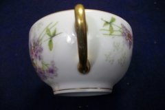 WM GUERIN/BAWO & DOTTER PURPLE ASTER & YELLOW/ PINK FLORAL SPRAYS- CUP SAUCER ..... http://jaapiesfinechinastore.com