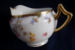 BAWO & DOTTER (ELITE WORKS) SCATTERED FLOWERS- CREAMER  6oz  .....   http://jaapiesfinechinastore.com