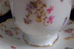 BAWO & DOTTER (ELITE WORKS) SCATTERED FLOWERS-GRAVY BOAT with ATTACHED UNDERPLATE  .....   http://jaapiesfinechinastore.com