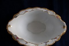 BAWO & DOTTER (ELITE WORKS) SCATTERED FLOWERS-GRAVY BOAT with ATTACHED UNDERPLATE  .....   http://jaapiesfinechinastore.com