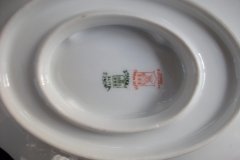 BAWO & DOTTER (ELITE WORKS) SCATTERED FLOWERS-GRAVY BOAT with ATTACHED UNDERPLATE  .....   http://jaapiesfinechinastore.com