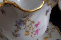 BAWO & DOTTER (ELITE WORKS) SCATTERED FLOWERS-GRAVY BOAT with ATTACHED UNDERPLATE  .....   http://jaapiesfinechinastore.com