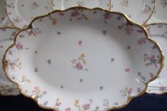 BAWO & DOTTER (ELITE WORKS) SCATTERED FLOWERS- LARGE SERVING  PLATTER 16 3/8" ..... http://jaapiesfinechinastore.com