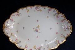 BAWO & DOTTER (ELITE WORKS) SCATTERED FLOWERS- LARGE SERVING  PLATTER 16 3/8" ..... http://jaapiesfinechinastore.com