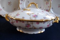 BAWO & DOTTER  (ELITE WORKS) SCATTERED FLOWERS- OVAL COVERED SERVING BOWL .....   http://jaapiesfinechinastore.com