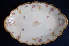 BAWO & DOTTER (ELITE WORKS) SCATTERED FLOWERS- SMALL SERVING  PLATTER  11  1/4" ..... http://jaapiesfinechinastore.com
