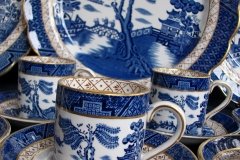 BOOTHS REAL OLD WILLOW A8025- BOOTHS REAL OLD WILLOW- COFFEE CAN & SAUCER .....   http://jaapiesfinechinastore.com