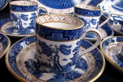 BOOTHS REAL OLD WILLOW A8025- BOOTHS REAL OLD WILLOW- COFFEE CAN & SAUCER .....   http://jaapiesfinechinastore.com