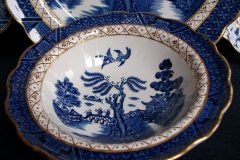 BOOTHS REAL OLD WILLOW A8025- RIM DESSERT BOWL   .....   http://jaapiesfinechinastore.com