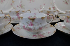 CHARLES FIELD HAVILAND/GDA WILD GERANIUM PINK-  CUP & SAUCER     .....   https://www.jaapiesfinechinastore.com