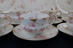 CHARLES FIELD HAVILAND/GDA WILD GERANIUM PINK-  CUP & SAUCER     .....   http://jaapiesfinechinastore.com