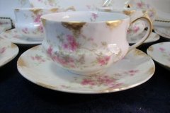 CHARLES FIELD HAVILAND/GDA WILD GERANIUM PINK-  CUP & SAUCER     .....   http://jaapiesfinechinastore.com