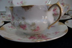 CHARLES FIELD HAVILAND/GDA WILD GERANIUM PINK-  CUP & SAUCER     .....   https://www.jaapiesfinechinastore.com