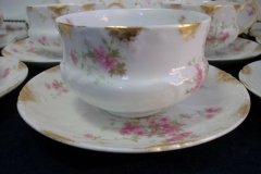 CHARLES FIELD HAVILAND/GDA WILD GERANIUM PINK-  CUP & SAUCER     .....   http://jaapiesfinechinastore.com