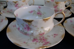 CHARLES FIELD HAVILAND/GDA WILD GERANIUM PINK-  CUP & SAUCER     .....   https://www.jaapiesfinechinastore.com