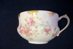 CHARLES FIELD HAVILAND/GDA WILD GERANIUM PINK-  CUP & SAUCER     .....   http://jaapiesfinechinastore.com