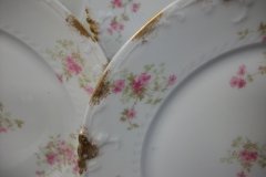 CHARLES FIELD HAVILAND/GDA WILD GERANIUM PINK- DINNER PLATE RAISED DAUBS  ..... http://jaapiesfinechinastore.com