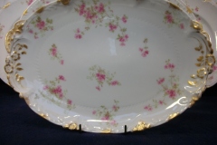 CHARLES FIELD HAVILAND/GDA WILD GERANIUM PINK-  OVAL PLATTER  11 3/4"    .....   https://www.jaapiesfinechinastore.com