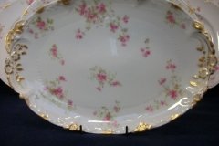 CHARLES FIELD HAVILAND/GDA WILD GERANIUM PINK-  OVAL PLATTER  11 3/4"    .....   http://jaapiesfinechinastore.com