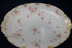 CHARLES FIELD HAVILAND/GDA WILD GERANIUM PINK-  OVAL PLATTER  11 3/4"    .....   http://jaapiesfinechinastore.com