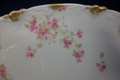 CHARLES FIELD HAVILAND/GDA WILD GERANIUM PINK-  OVAL PLATTER  11 3/4"    .....   http://jaapiesfinechinastore.com