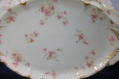 CHARLES FIELD HAVILAND/GDA WILD GERANIUM PINK-  OVAL PLATTER  14  1/4"    .....   http://jaapiesfinechinastore.com