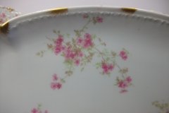 CHARLES FIELD HAVILAND/GDA WILD GERANIUM PINK-  OVAL PLATTER  14  1/4"    .....   http://jaapiesfinechinastore.com