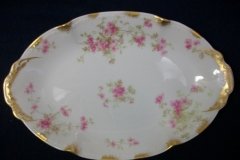 CHARLES FIELD HAVILAND/GDA WILD GERANIUM PINK-  RELISH DISH     .....   http://jaapiesfinechinastore.com