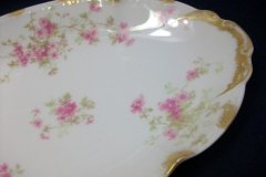 CHARLES FIELD HAVILAND/GDA WILD GERANIUM PINK-  RELISH DISH     .....   http://jaapiesfinechinastore.com
