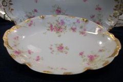 CHARLES FIELD HAVILAND/GDA WILD GERANIUM PINK-  RELISH DISH     .....   http://jaapiesfinechinastore.com