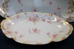 CHARLES FIELD HAVILAND/GDA WILD GERANIUM PINK-  RELISH DISH     .....   http://jaapiesfinechinastore.com