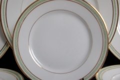 CHARLES MARTIN (CM) GREEN GREEK KEY-  BREAD & BUTTER PLATES 6 3/8"      ..... http://jaapiesfinechinastore.com