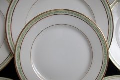 CHARLES MARTIN (CM) GREEN GREEK KEY-  BREAD & BUTTER PLATES 6 3/8"      ..... http://jaapiesfinechinastore.com