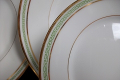 CHARLES MARTIN (CM) GREEN GREEK KEY-  BREAD & BUTTER PLATES 6 3/8"      ..... https://www.jaapiesfinechinastore.com