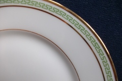 CHARLES MARTIN (CM) GREEN GREEK KEY-  BREAD & BUTTER PLATES 6 3/8"      ..... https://www.jaapiesfinechinastore.com